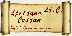 Ljiljana Cvijan vizit kartica